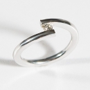 Verlobungsring in Weissgold, Spannfassung mit Australischen Diamanten