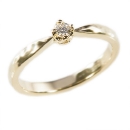 Verlobungsring in Gelbgold, Krappenfassung mit Australischen Diamant