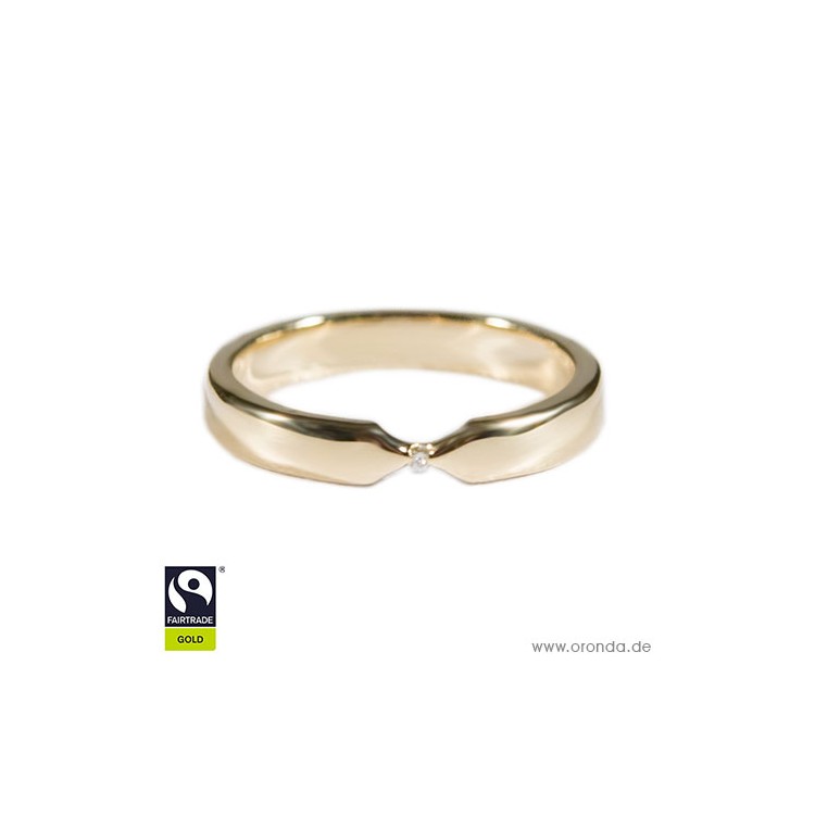 Ring "Pointy" in Gelbgold mit Diamant